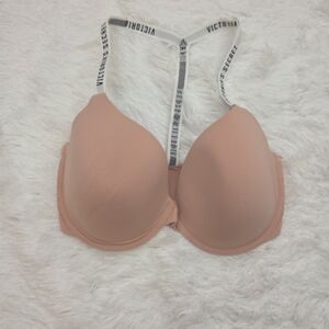 Victoria's Secret T Shirt Demi Bra 32DDD 32F Nude Lightly Lined Racerback NEW